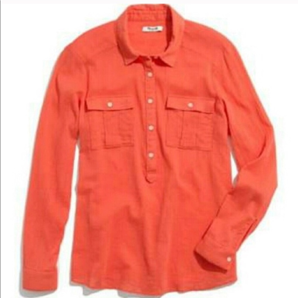 • Madewell • Market Popover Shirt Salmon Pink XS